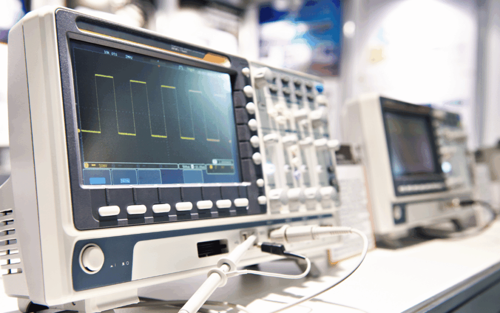 Equipo analizador de espectro de alta precisión en laboratorio